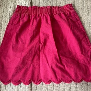 J Crew Linen Scalloped Skirt